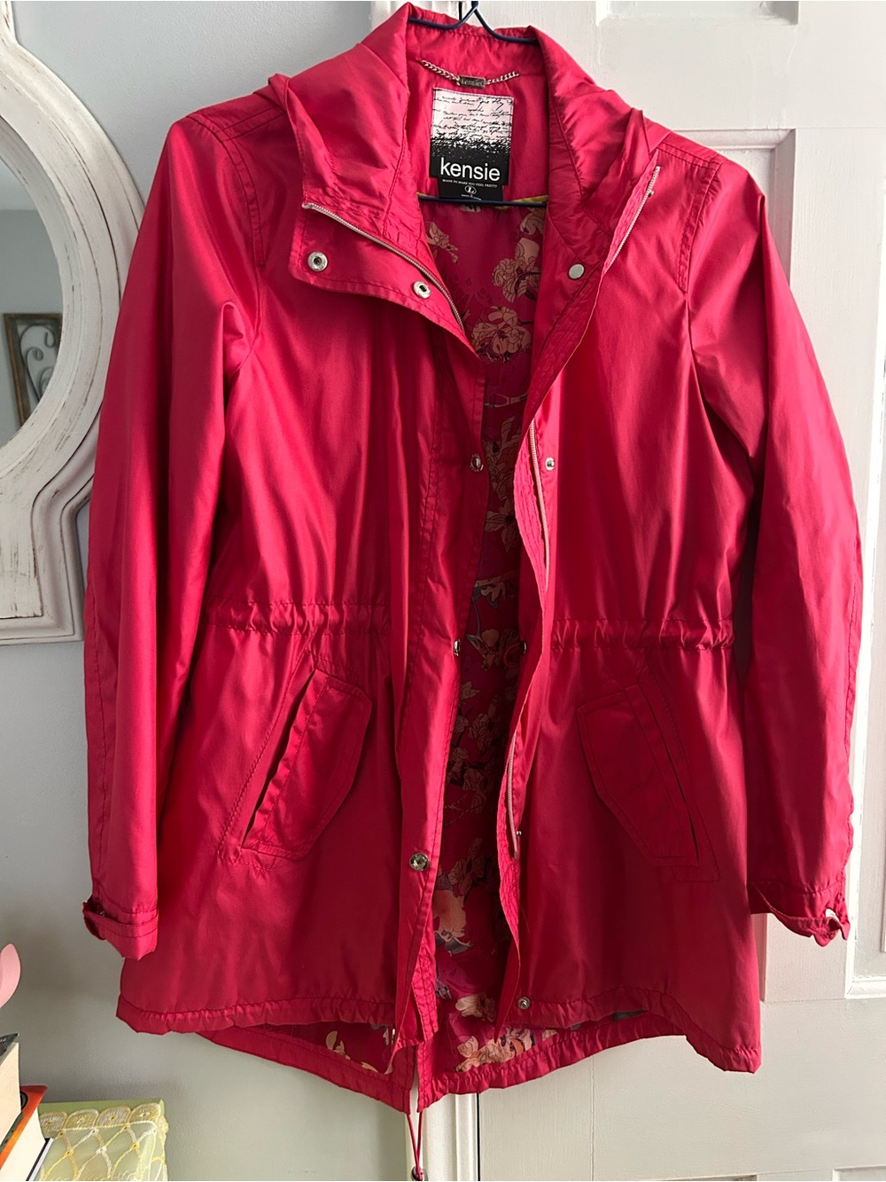 Kensie Pink Utility Anorak Jacket